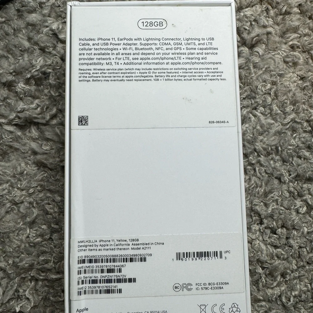 Empty iPhone 11 box